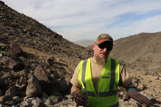 Brian talking suspension at King of the Hammers (KOH) Johnson Valley, Ca