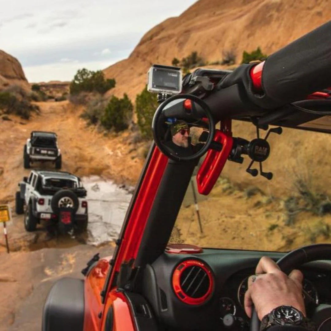 Jeep JK Front and Rear Handles with Mirrors Package