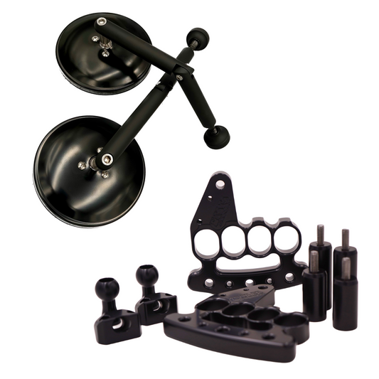 Jeep JK Front and Rear Handles with Mirrors Package