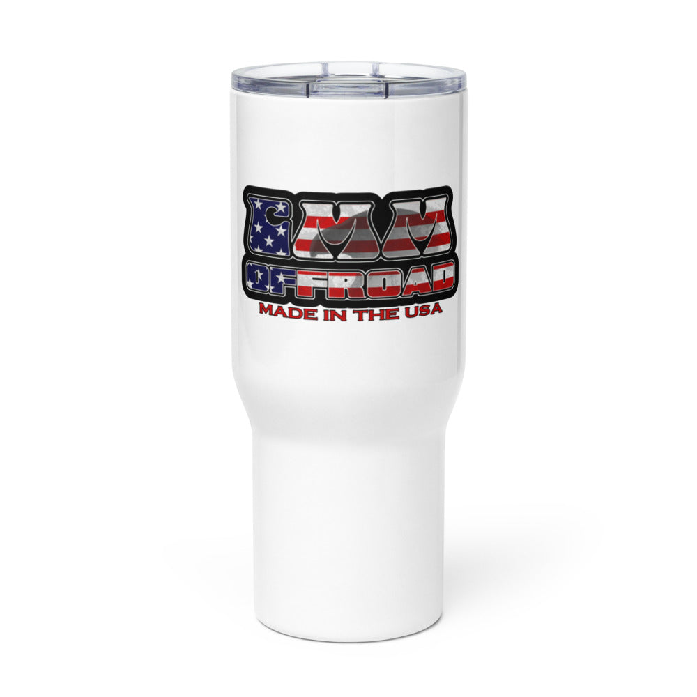 Travel mug with a handle