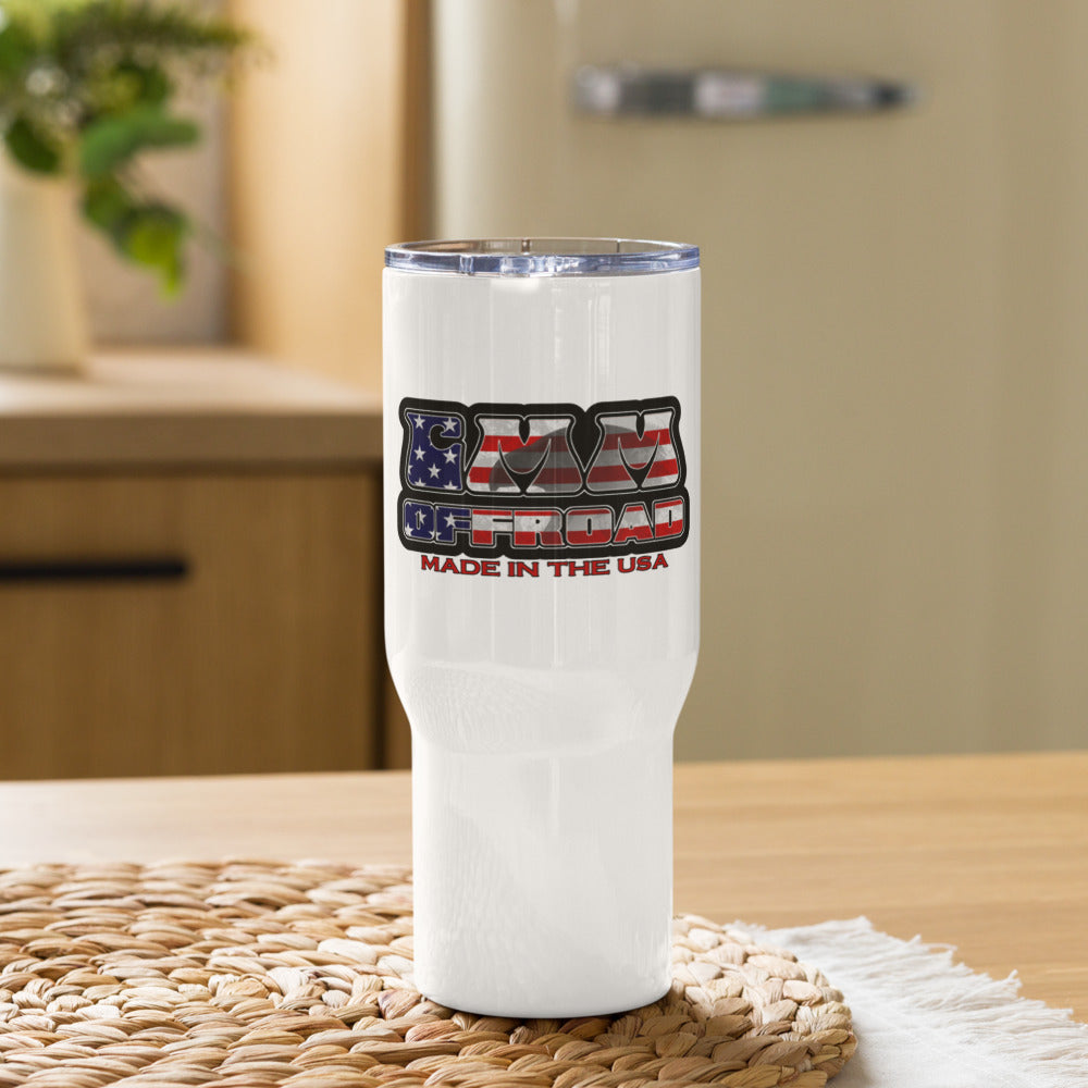 Travel mug with a handle
