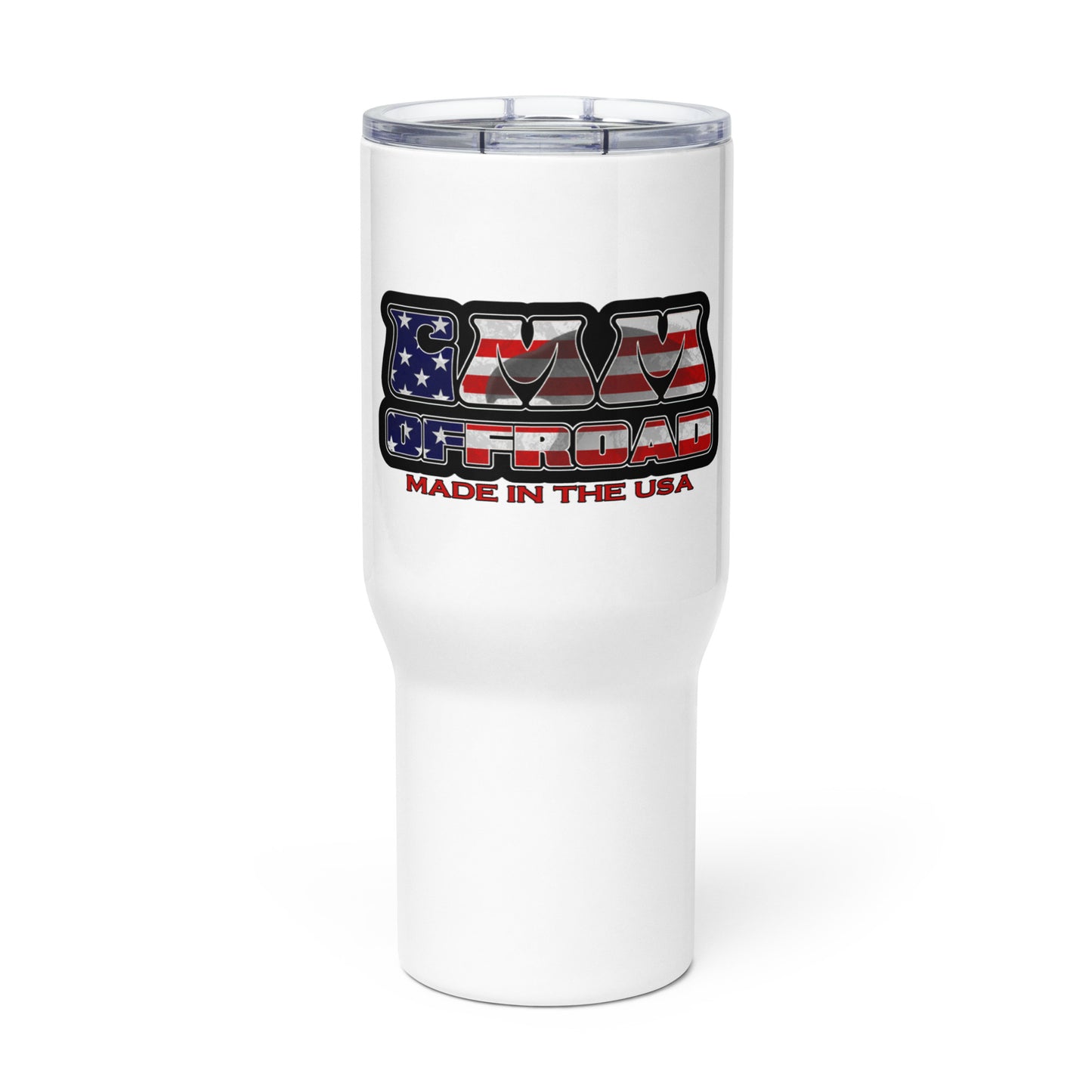 Travel mug with a handle