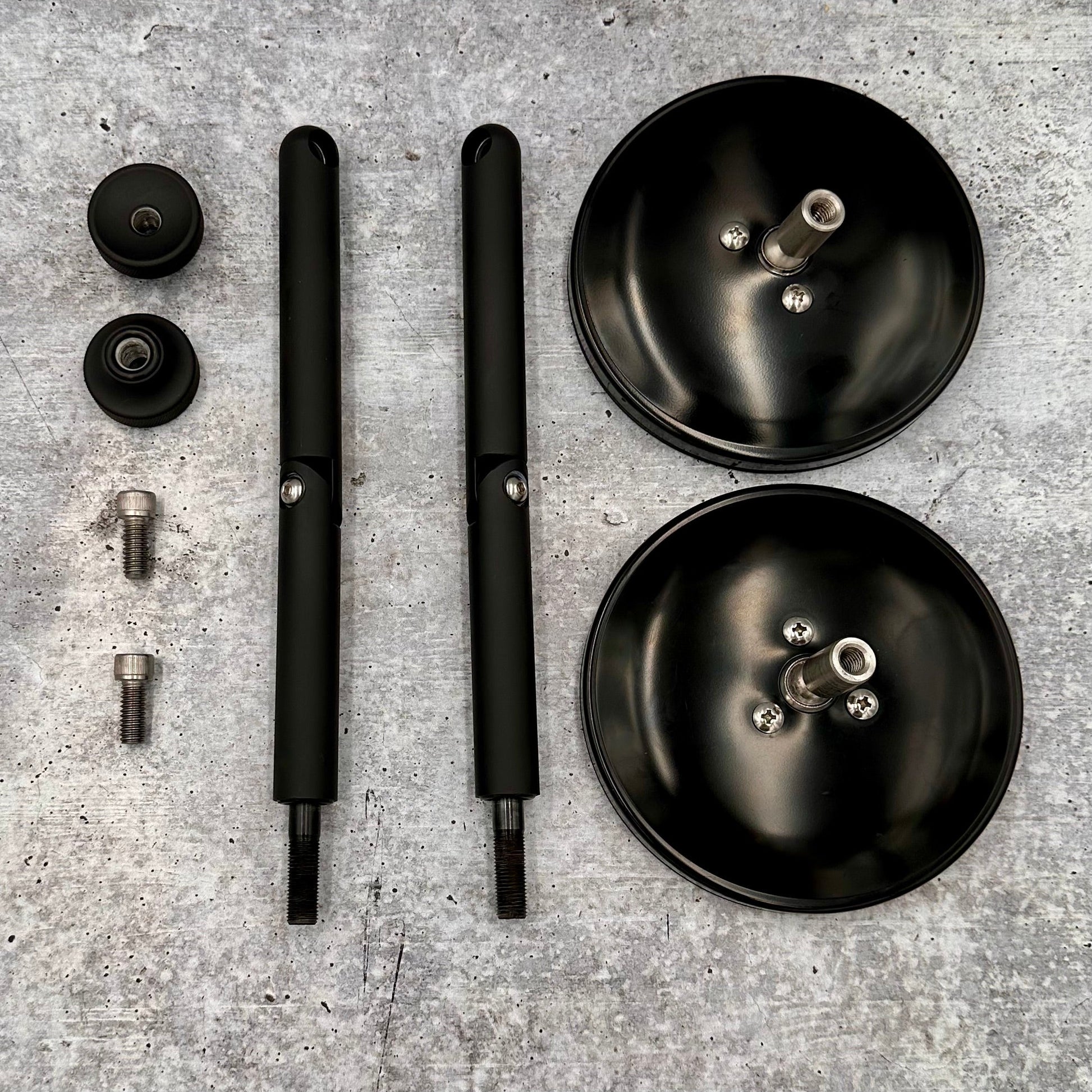 Jeep Doors Off 6" Breakaway Mirrors Disassembled