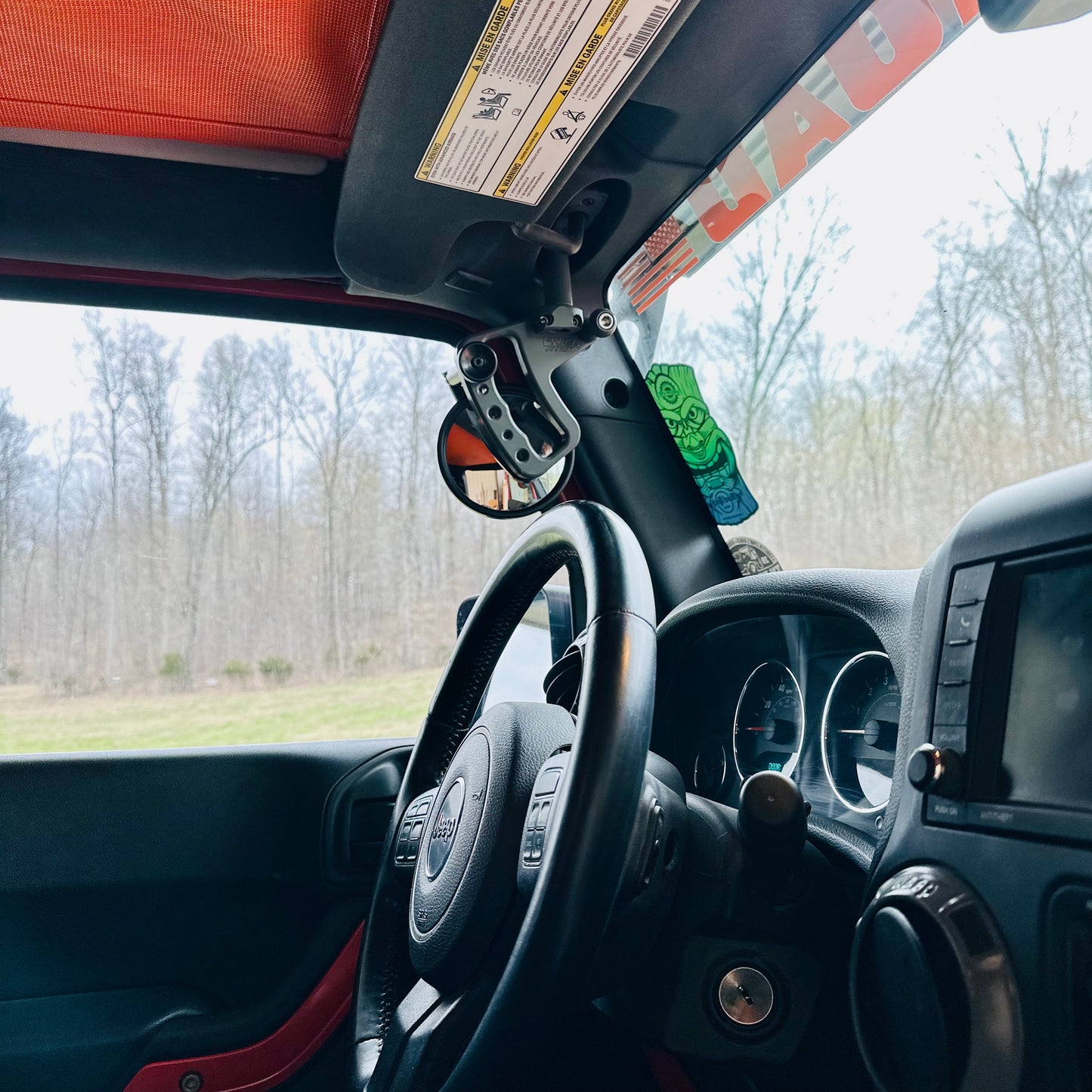 Jeep Doors Off 6" Breakaway Mirrors Folded