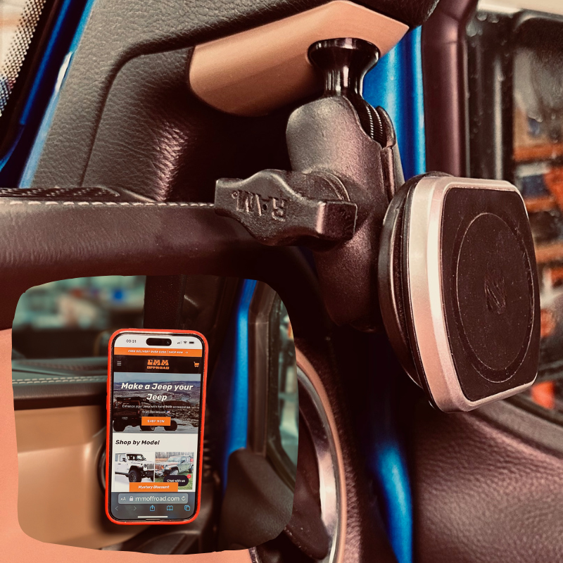 A-Pillar Ball Mount Solution for 2018 - 2023 Jeep Wrangler JL + 2020-2023 Jeep Gladiator