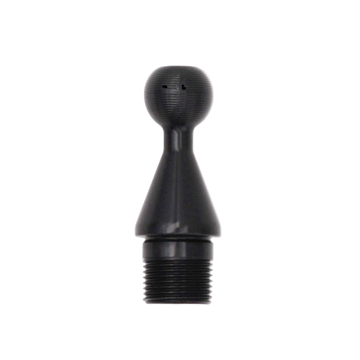 Black aluminum 20mm ball on a white background