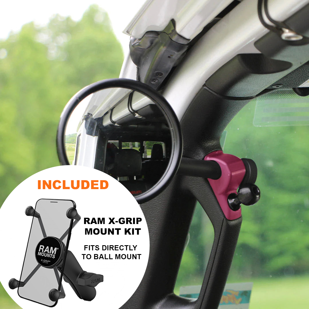 Gladiator JT A-Pillar Side Mirrors with Base Mount Driver AND Passenger