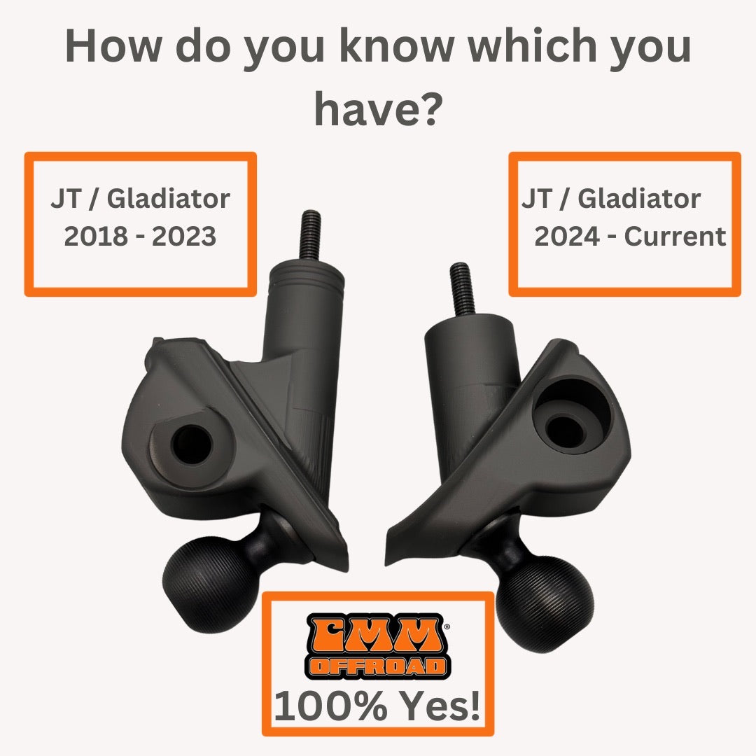 Jeep Wrangler Mirror Mounts ( ONLY ) For 2024 - Current Year - CMM Offroad