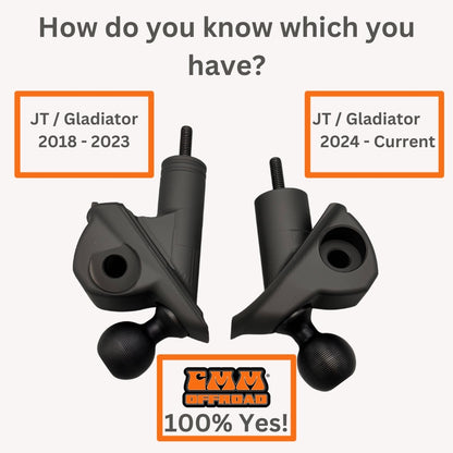 Jeep Wrangler Mirror Mounts ( ONLY ) For 2024 - Current Year - CMM Offroad