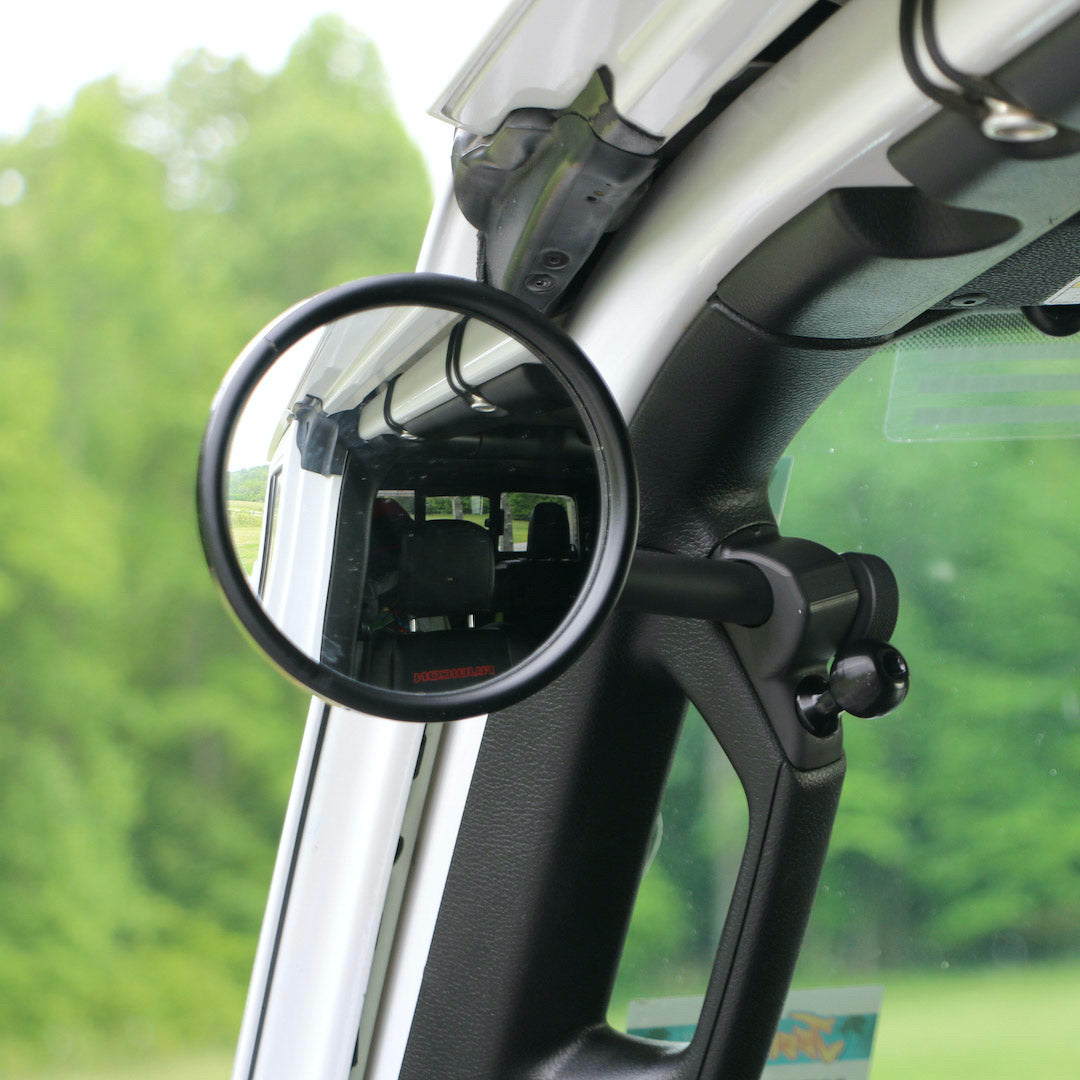 JL/JLU A-Pillar Side Mirror with Base Mount,  Driver OR Passenger Side