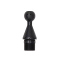 Black aluminum 20mm ball on a white background