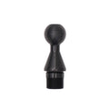 Black Aluminum Grab Bar Ball  on a white background